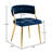Christan 4 Piece Tufted Velvet Curved Weaved Back with Metal Legs Side Dining Chair Set-49230374