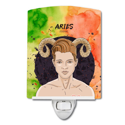Éclairage de nuit en céramique zodiac Aries