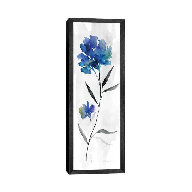 Beautiful Blue II by Carol Robinson - Panoramic Print on Canvas, 121.92 cm H x 40.64 cm W, Black Framed Canvas