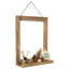 Solid Wood Rectangle Mirror with Shelves