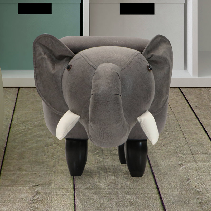 Upholstered Ottoman, Gray