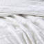 Courtepointe en microfibre à motif de volants 4 pièces blanc très grand / très grand avec coussin décoratif - réversible en mélange de coton, avec volant décoratif