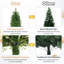 7.5' Artificial Pine Christmas Tree with Color & Clear Lights