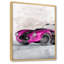 «Beautiful Old Magenta Car on Grey», peinture sur toile-67323595-67323601