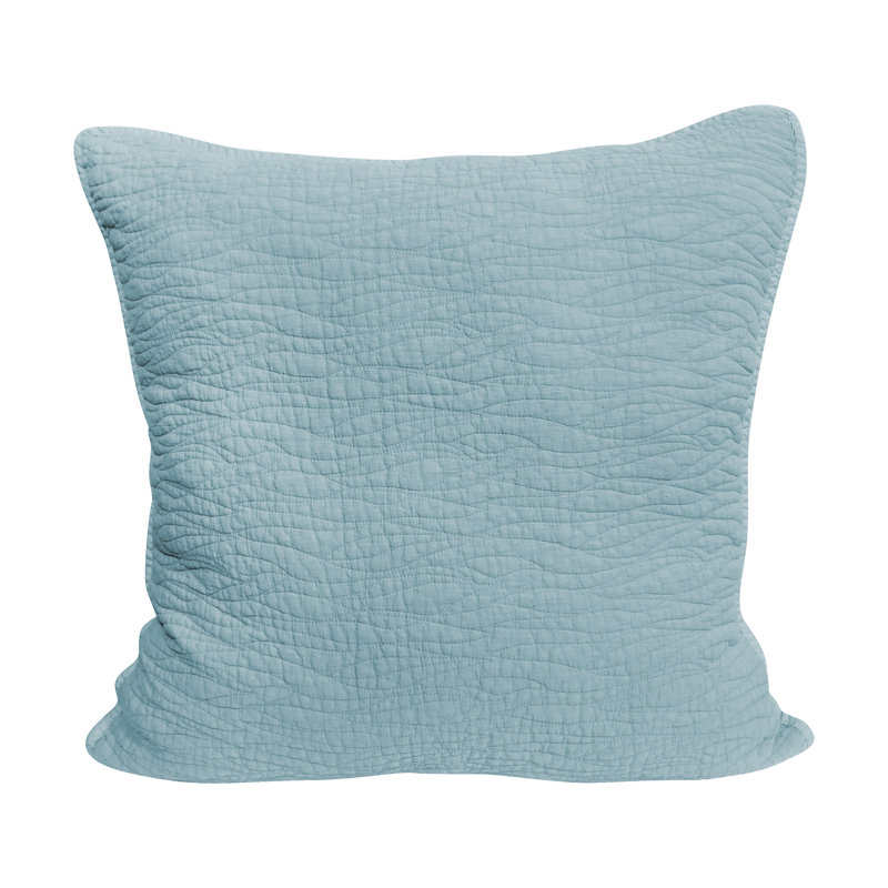 Ensemble de 2 taies décoratives européennes en coton Carson, Bleu