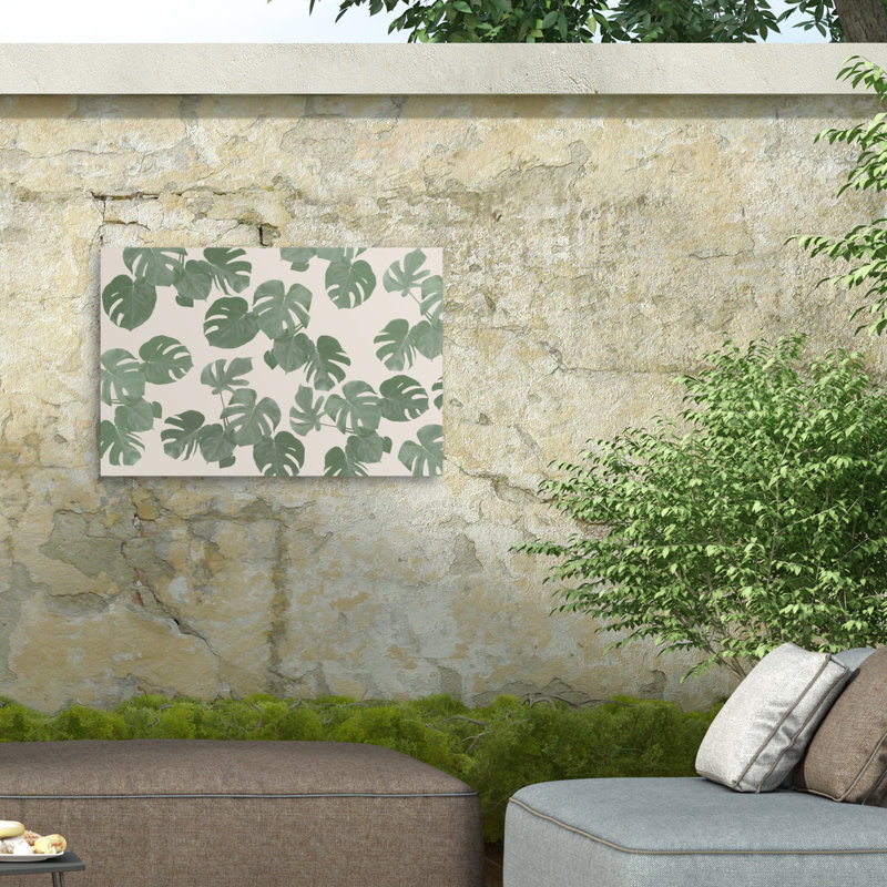 Feuilles de bolognaise sur toile, H 30 po x l 47 po
