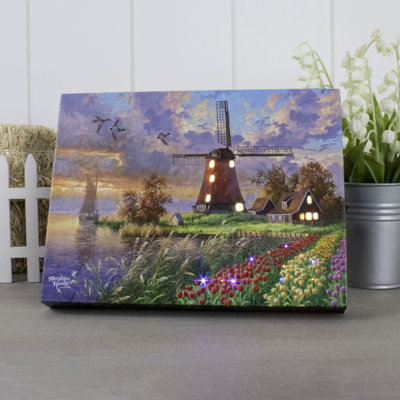 Toile de table éclairée Tulip Farm 8X6