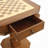 Square Top Game Table with Wooden Pedestal Base-112663711