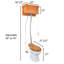 Toilette à chaîne à haut réservoir avec finition en bois de chêne clair The Renovators