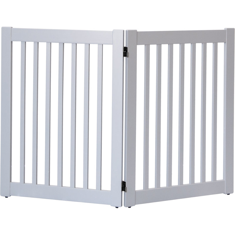 Barrière pour animaux Clarissa, H 32 po x l 24 po jusqu'à 36 po, Gris ponce