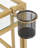 Elle Glass Top Metal Base Writing Desk