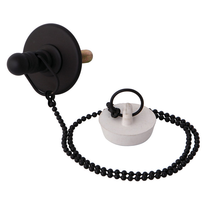 1.25" Chain and Plug Bathroom Sink Drain, Oil Rubbed Bronze