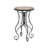 Round Ceramic Side Table with Weather-Resistant Dual-Use Design