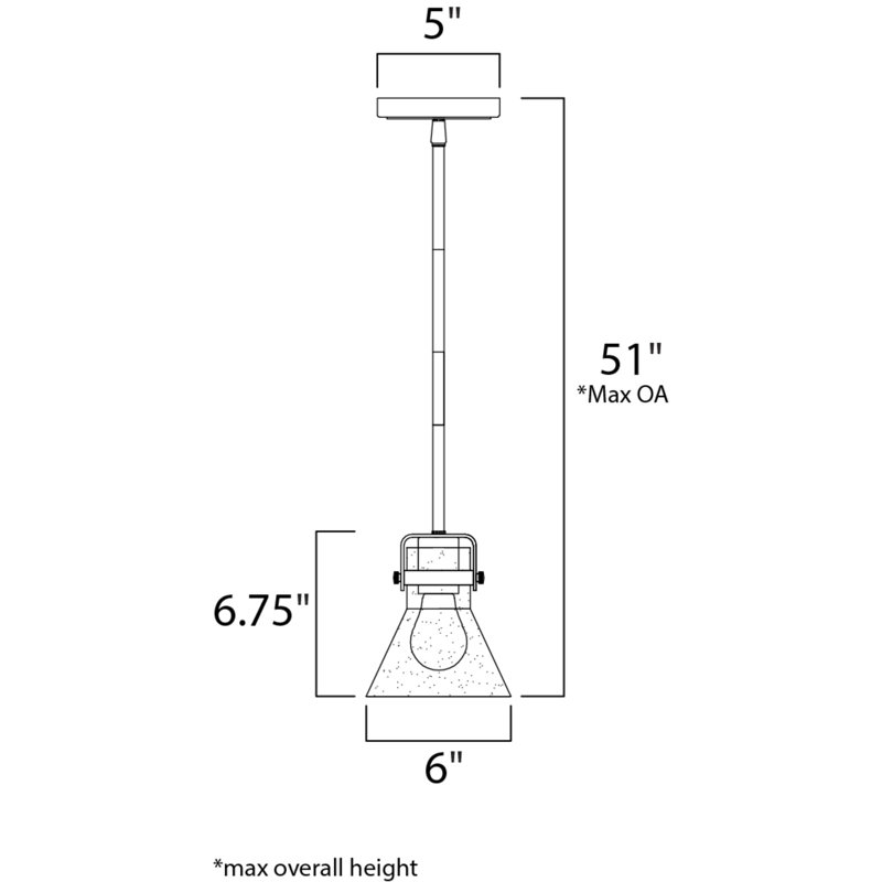 Amarvir 1 - Light Single Pendant, Oil Rubbed Bronze, No