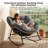 Oversized Outdoor Rocking Papasan Chair with Cushion-1282907189