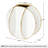 Oris 8" Gold Trim Faceted Panel White Ceramic Vase