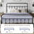 Classic Metal Platform Bed Iron Open-Frame Bed with High Headboard and Footboard-1832431510-1778892815