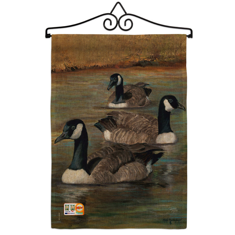 Mélange de polyester à 2 côtés 19 x 13 po drapeau de jardin