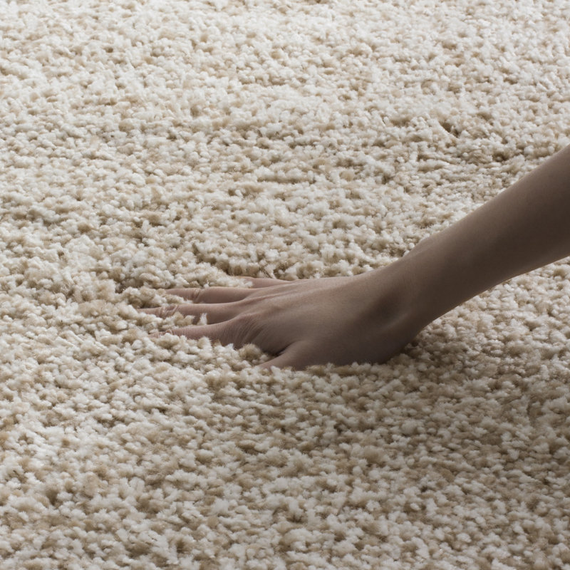 Vandoren Shag Performance Solid Color Rug, Round 3'