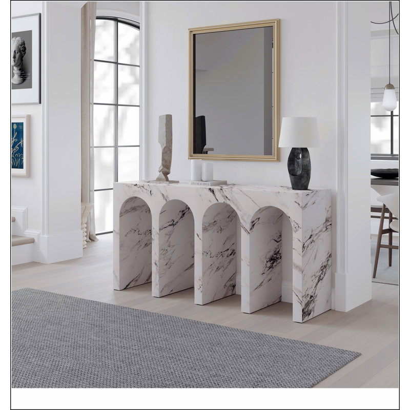 Fritzy Engineered Stone Console Table