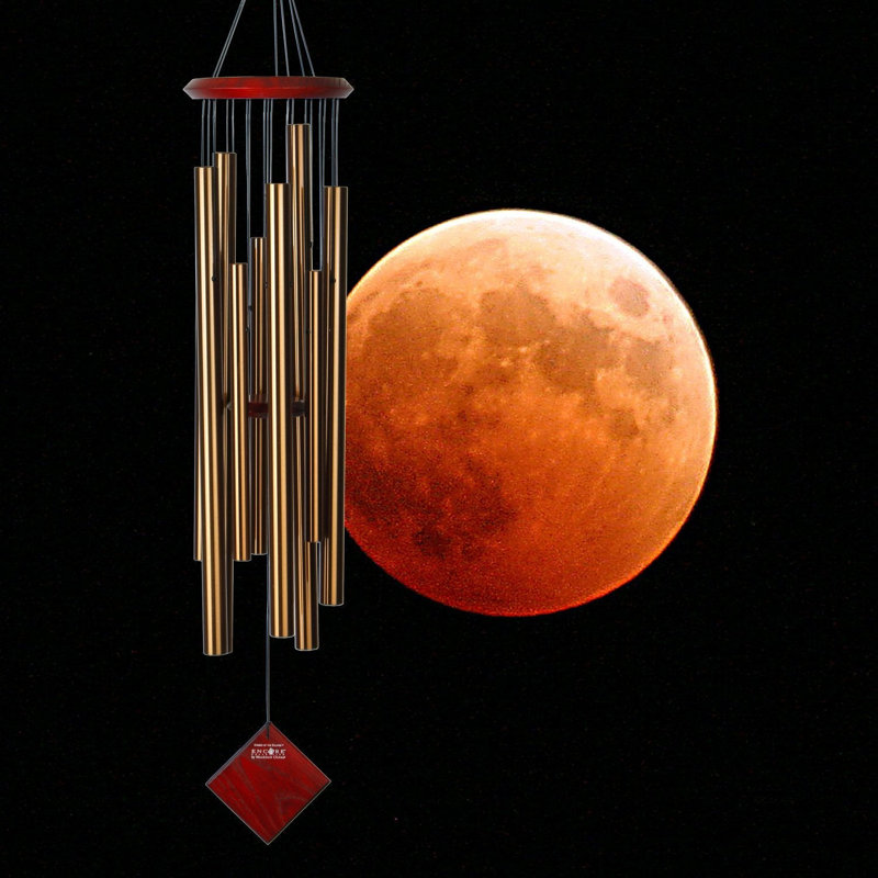 Metal Astrology & Stars Wind Chime, Bronze