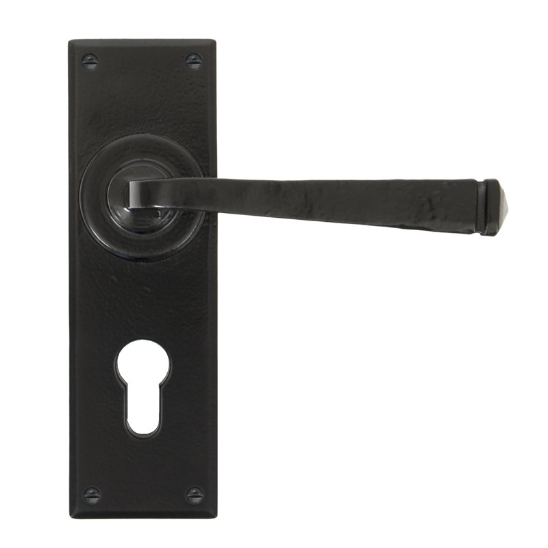 Avon Lock Door Handle, Black