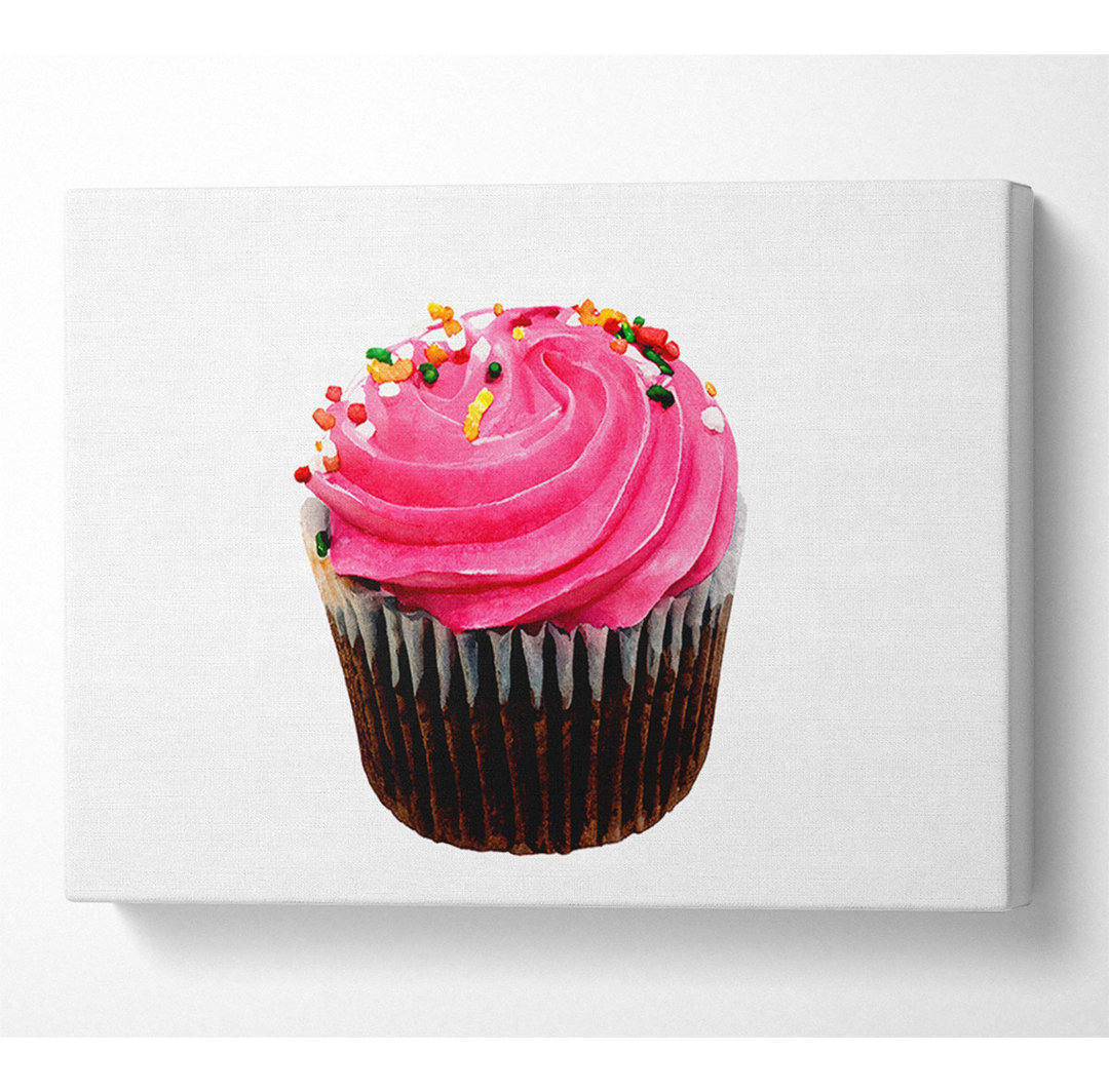 Rosa Cupcake Sprinkle - Leinwanddrucke auf Leinwand