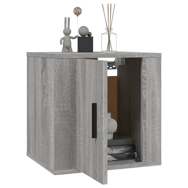Orose Unfinished TV Stand for TVs up to 28" with Fireplace Included, Grey Sonoma