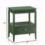 Table de chevet 1 tiroir Vintage Green-1473187556