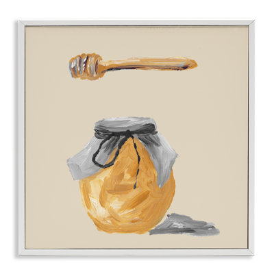 Honey Jar over Tan Framed Giclee, design by Lucille Price