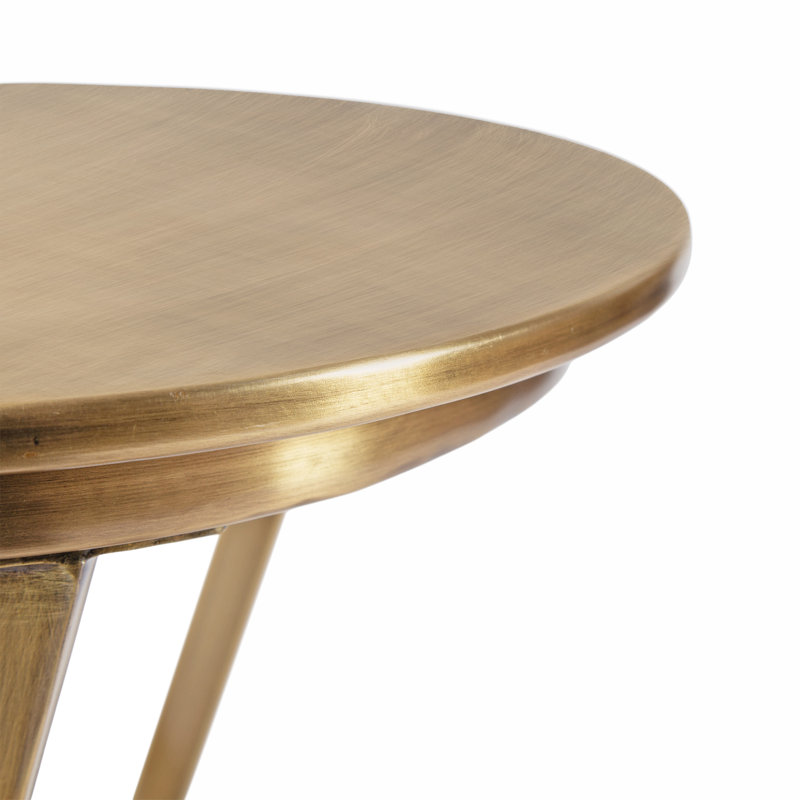 Calai End Table, Antique Brass