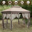 Pavillon de jardin octogonal brun 10 pi x 12 pi