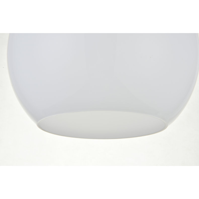 Plafonnier semi-encastré à 1 lumière Snead, H 9,3 po x l 7,9 po x P 7,9 po, Chrome, Blanc givré