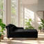 Chaise longue avec rangement en velours HDF l 60,6 po x P 29,9 po x H 27,5 po