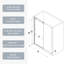 Porte coulissante en verre trempé 5/8 po pour douche avec construction stable-121585611