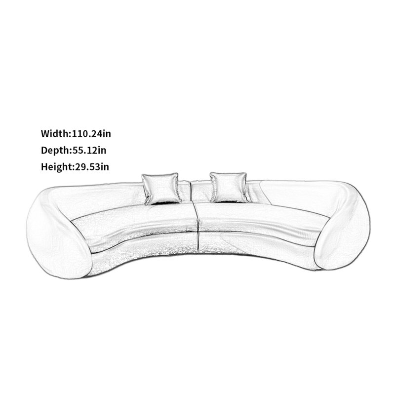 Leisure And Creative Sofa, 29.53" H x 118.11" W x 55.12" D