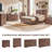Farmhouse 23.6'' W  Nightstand With Charging Station , Wood End Table With 3 Large Drawers-1654410978