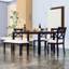 Ensemble de table de salle à manger 6 pièces avec banc et chaises rembourrées-393126649-393126648-393126654