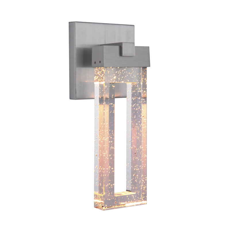 Karpeta LED Wall Light, Satin Aluminum, 17.63" H x 6.68" W x 4.38" D