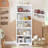 69"5-Tier Farmhouse Bookcase with Adjustable Shelves, Open Display Storage Bookshelf for Home Office, Living Room, Study or Balcony-457048595-457048593