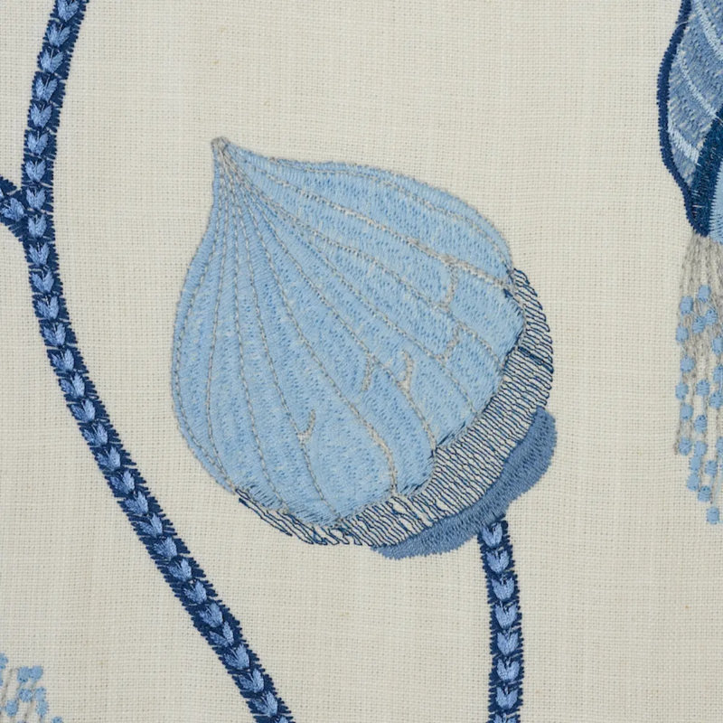 Celinda Embroidery Fabric, Blue