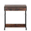 Bureau portatif pour ordinateur portable avec tiroir et roulettes, bureau à hauteur réglable pour bureau à domicile et petits espaces