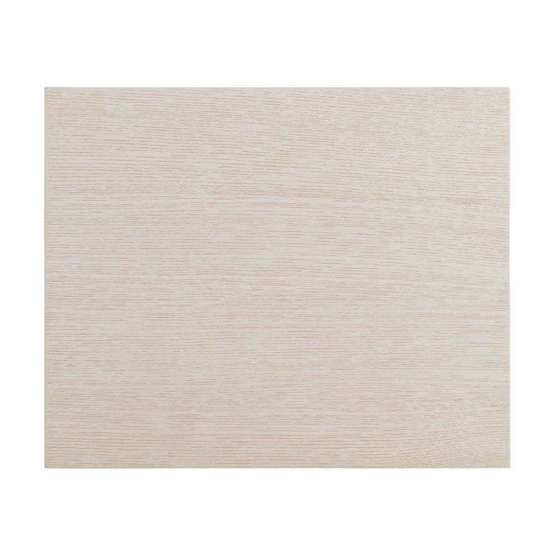 Cream Oak 1-Drawer Nightstand with Glass Shelf