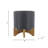 8" Planter W/ Wood Stand, Matte Gray-1696380816
