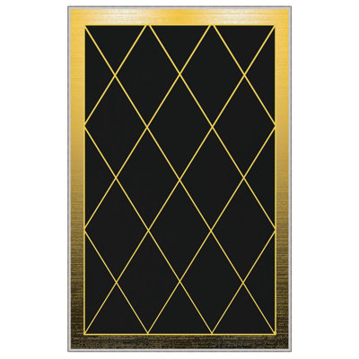 Tapis tissé de qualité supérieure, 100% polyester, 4,6 x 7,2 pi | Pois antibactérien antidérapant en PVC | Impression numérique 3D, lavable à la machine, hauteur des poils: 0,3 po | Idéal pour le salon, la chambre à coucher et les espaces repas