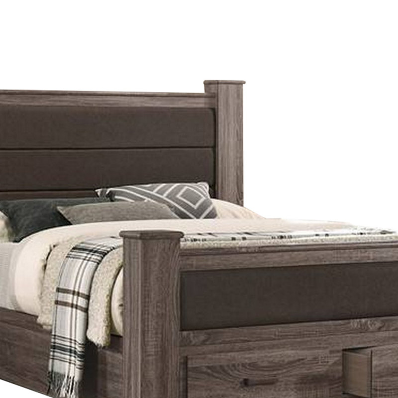 Javade Vegan Leather Platform Storage Bed, Queen