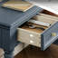 Bureau en bois massif de style champêtre avec 6 tiroirs-1833539704