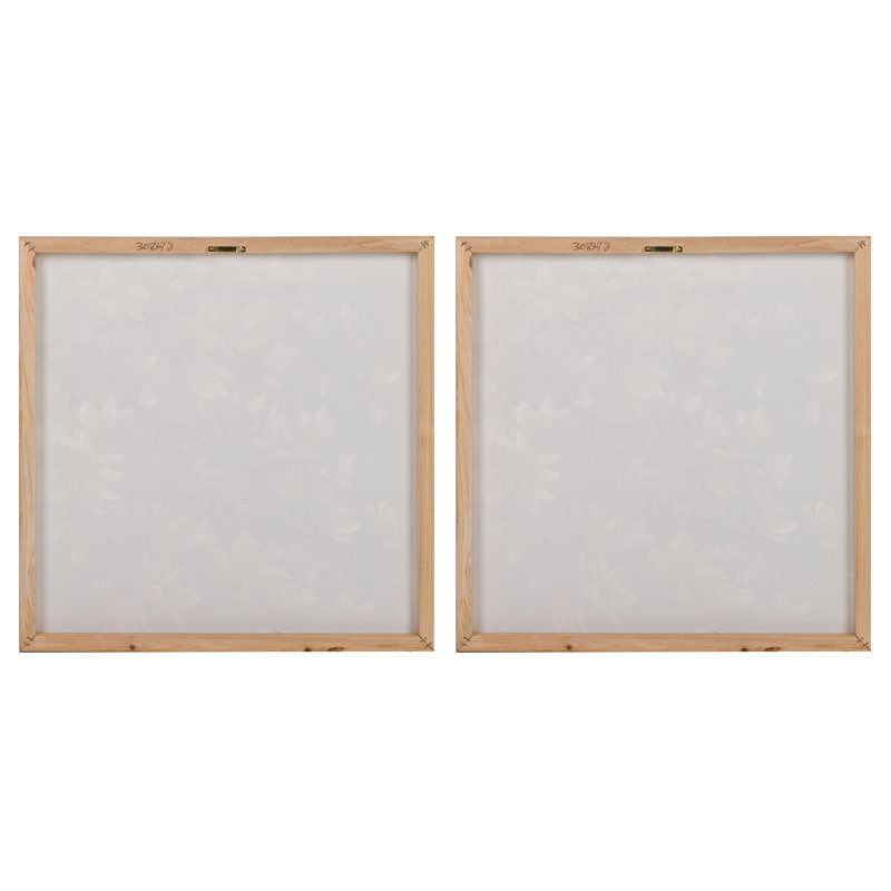 Almond 40% Hand Painted Set 2 Canvas 60X3X60 Cm - 2 Piece Wrapped Canvas Print Set