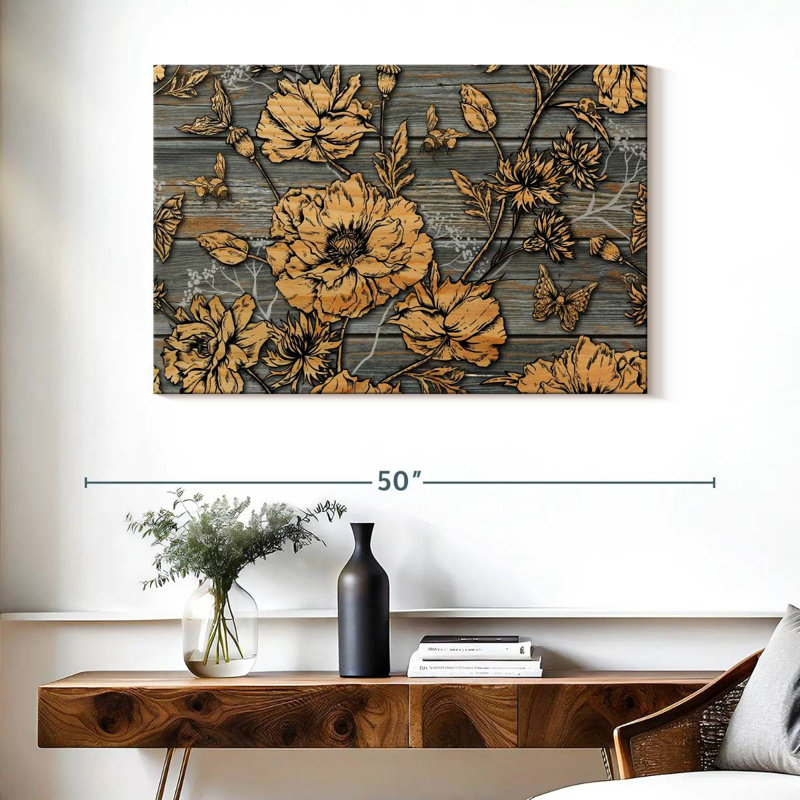 Harnek floral rustique, H 26 po x l 39 po