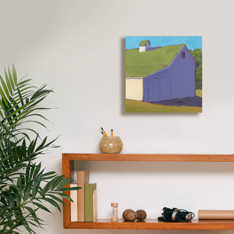 Toile épique Graffiti «Bucolique Structure 2» par Carol Young, 12 po x 12 po